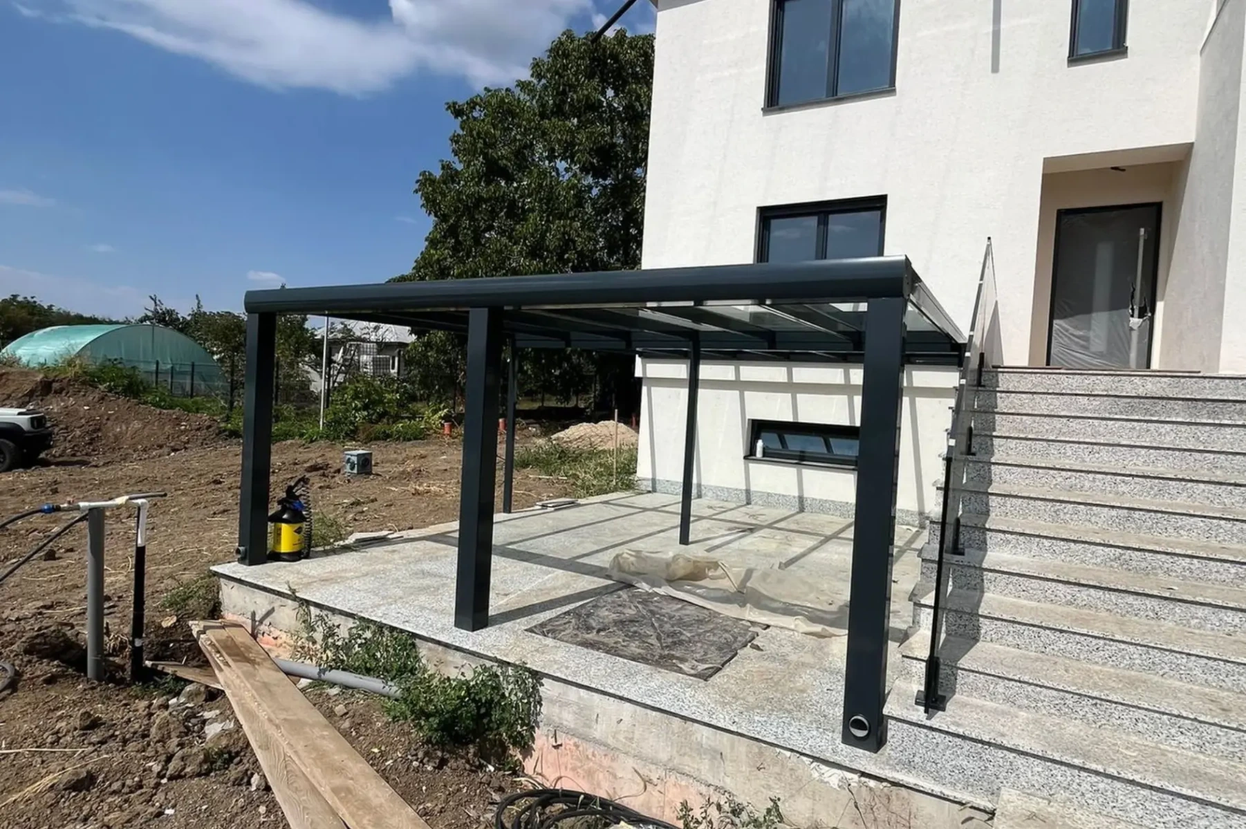 Acoperire Terasă cu Acoperiș din Sticlă în București