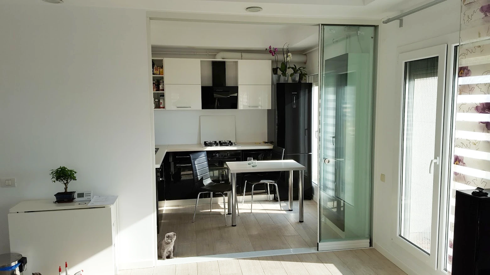 Compartimentare interioară cu sticlă