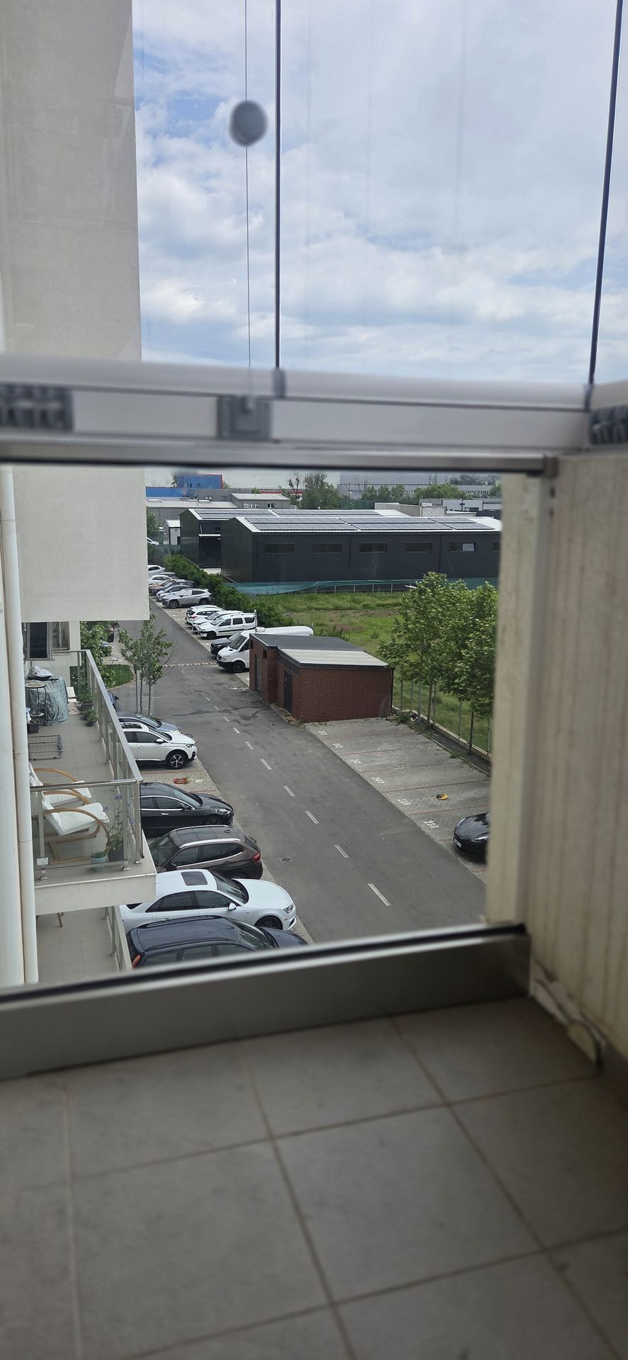 Colț balcon în U — detaliu întoarcere sistem Valedo BKS