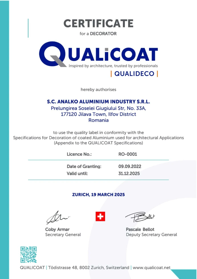 Certificare Qulity Coat