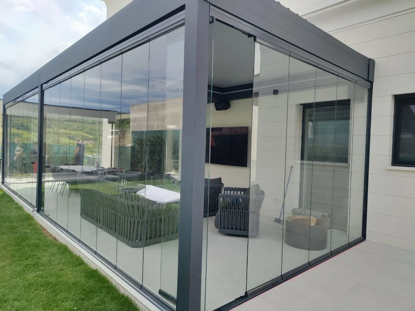 Închidere Pergolă Bioclimatică cu Valedo BKS-T în Cluj