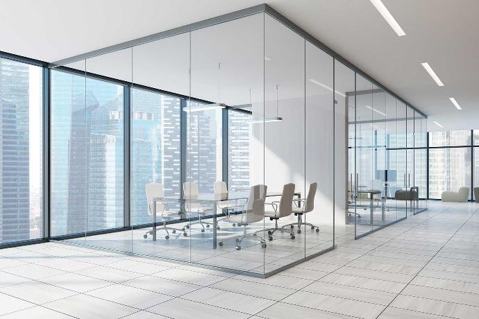 Compartimentari interioare sticla - perete fix de sticla pentru birouri moderne