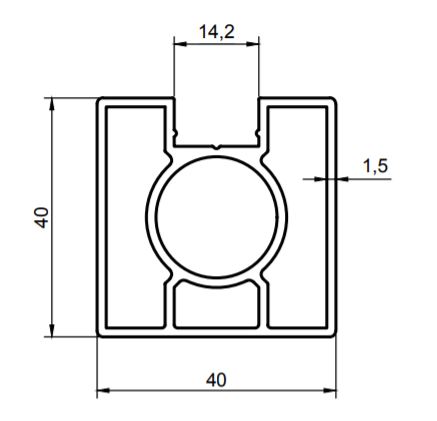 40x40 Profil Patrat Ranforsat (Crud)