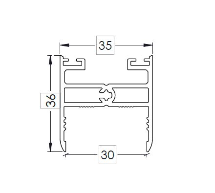 [Valedo ICS-(T)] Profil Sticla Baza